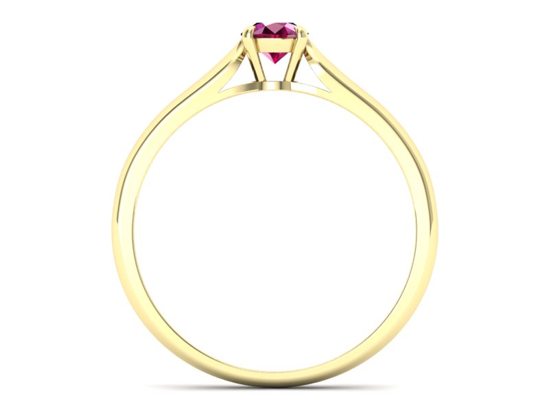 Złoty pierścionek z rubinem żółte złoto - p16342zr - 2