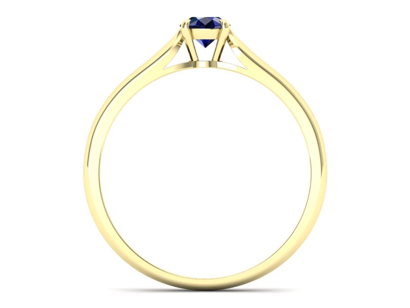 Złoty pierścionek z szafirem żółte złoto - p16342zsz - 2