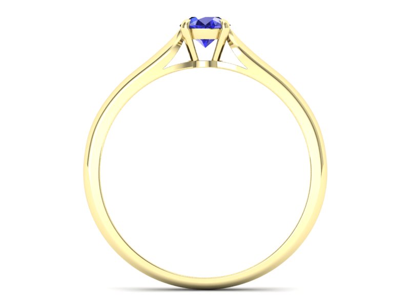 Złoty pierścionek z szafirem żółte złoto szafir - p16342zszc - 2