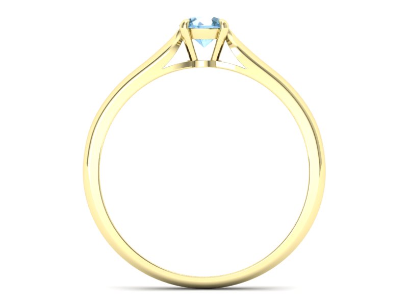 Złoty pierścionek z topazem żółte złoto - p16342ztp - 2