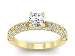 Pierścionek zaręczynowy z brylantami - p16346z