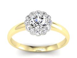 Pierścionek zaręczynowy z brylantami - p16347zb