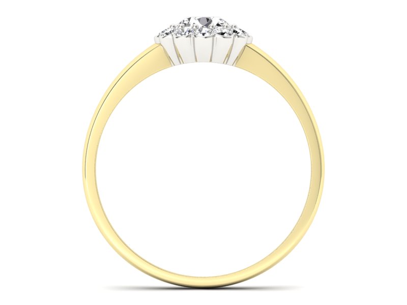 Pierścionek zaręczynowy z brylantami - p16347zb - 2