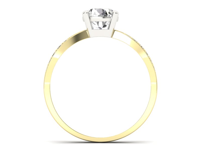 Pierścionek zaręczynowy z brylantami - p16354zb - 2