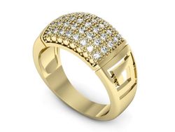 Złoty Pierścionek z brylantami żółte złoto 585 - p16358z