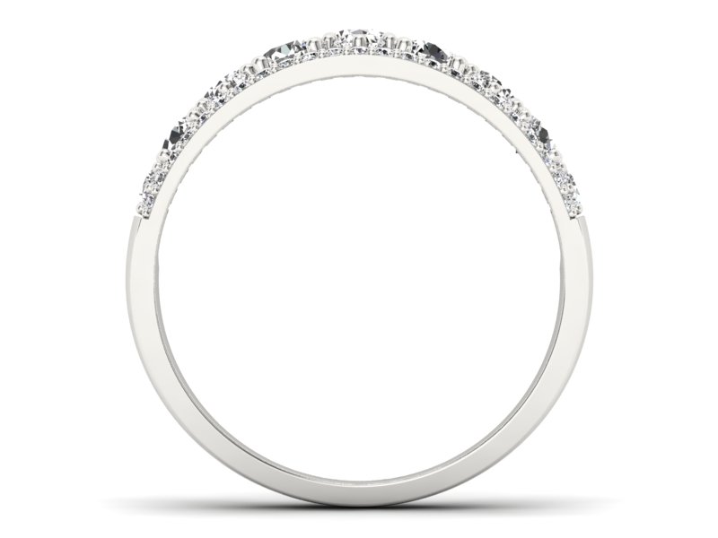 Złoty pierścionek z brylantami białe złoto - p16360b - 2