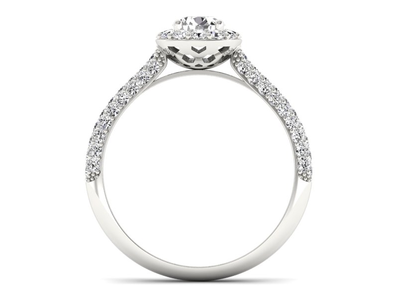 Pierścionek zaręczynowy z brylantami - p16364b - 2