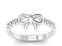 Złoty pierścionek z brylantami białe złoto - p16369b