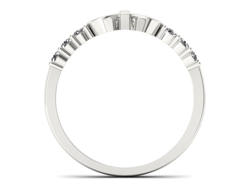 Złoty pierścionek z brylantami białe złoto - p16369b - 2