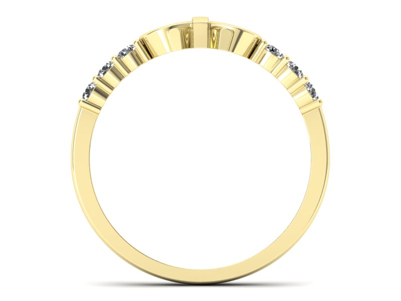 Pierścionek zaręczynowy z brylantami żółte złoto - p16369z - 2