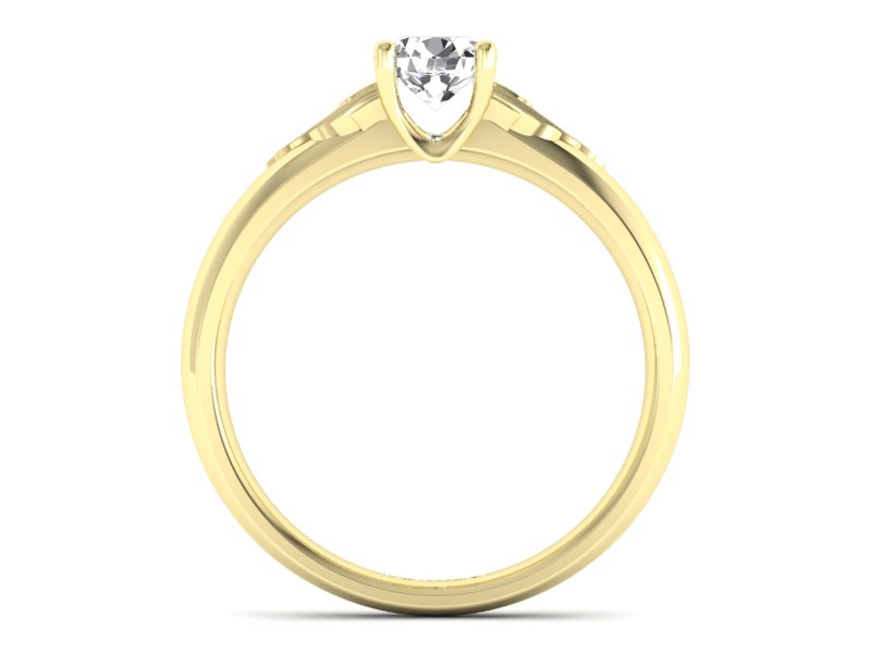 Złoty Pierścionek z brylantem żółte złoto 585 - p16372z - 2