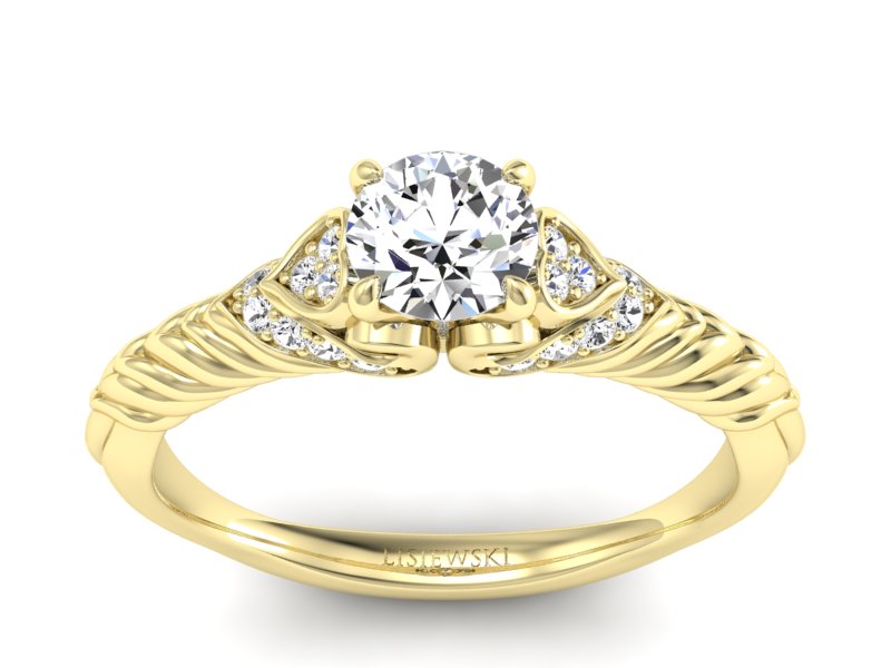 Pierścionek zaręczynowy z brylantami złoto 585 - p16380z - 1