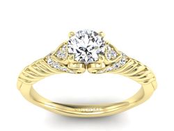 Pierścionek zaręczynowy z brylantami złoto 585 - p16380z