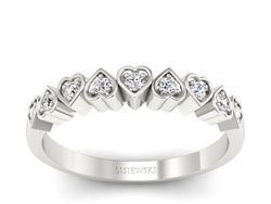 Złoty pierścionek z brylantami białe złoto - p16382b