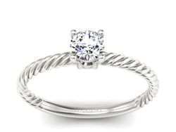 Pierścionek zaręczynowy z brylantem - p16383b