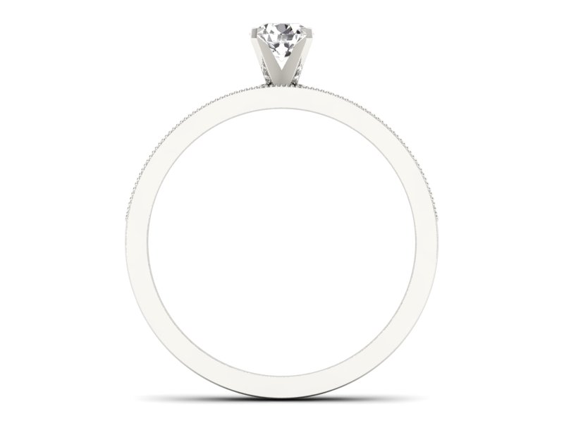 Złoty pierścionek z brylantami białe złoto - p16389b - 2