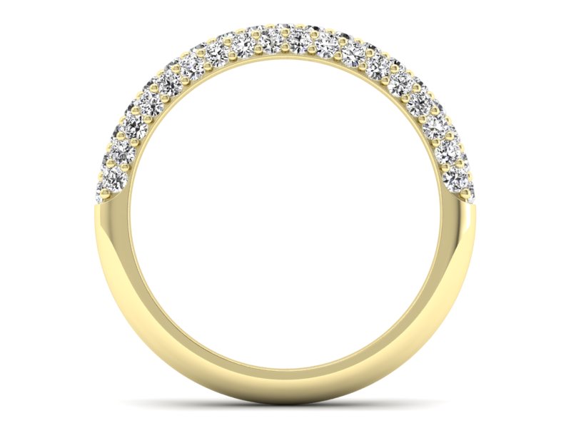 Obrączka z brylantami żółte złoto - p16390z - 2