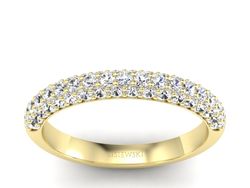 Obrączka z brylantami żółte złoto - p16390z