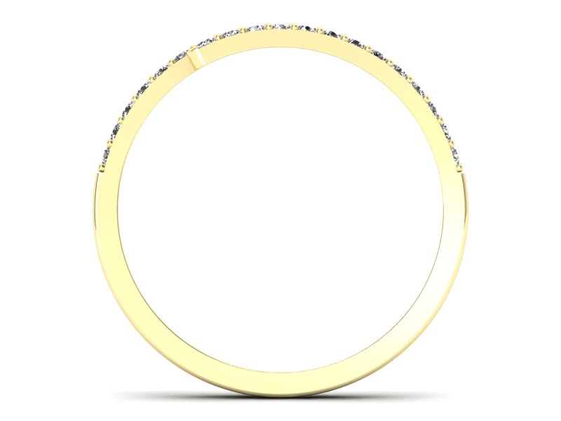 Złoty pierścionek z brylantami żółte złoto - p16393z - 2