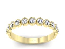 Złoty pierścionek z brylantami żółte złoto - p16399z