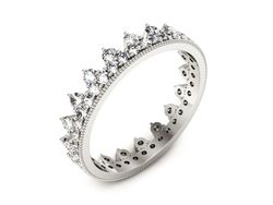 Pierscionek Obrączka z brylantami białe złoto 585 - p16409b