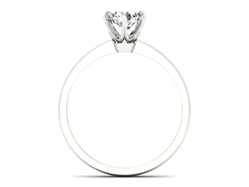 Złoty pierścionek z brylantem białe złoto - p16419b - 2