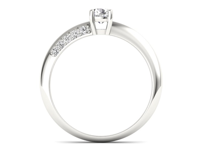 Złoty pierścionek z brylantami białe złoto - p16421b - 2