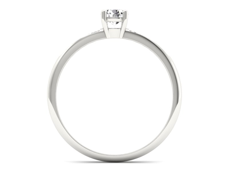 Złoty pierścionek z brylantami białe złoto - p16422b - 2