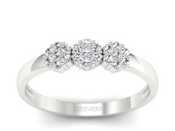 Pierścionek zaręczynowy z diamentami złoto 585 - p16428b