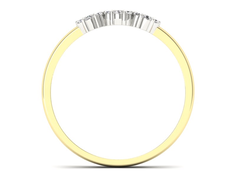 Pierścionek z brylantami żółte i białe złoto - p16428zb - 2