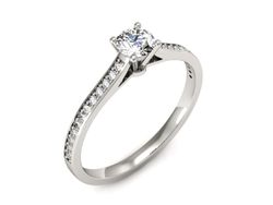 Pierścionek zaręczynowy z diamentami złoto 585 - p16432b