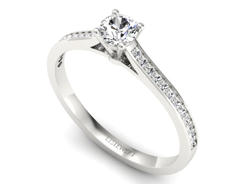 Pierścionek zaręczynowy z diamentami - p16432b - 3