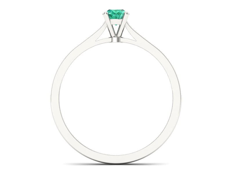 Złoty pierścionek ze szmaragdem i brylantami - p16432bsm - 2