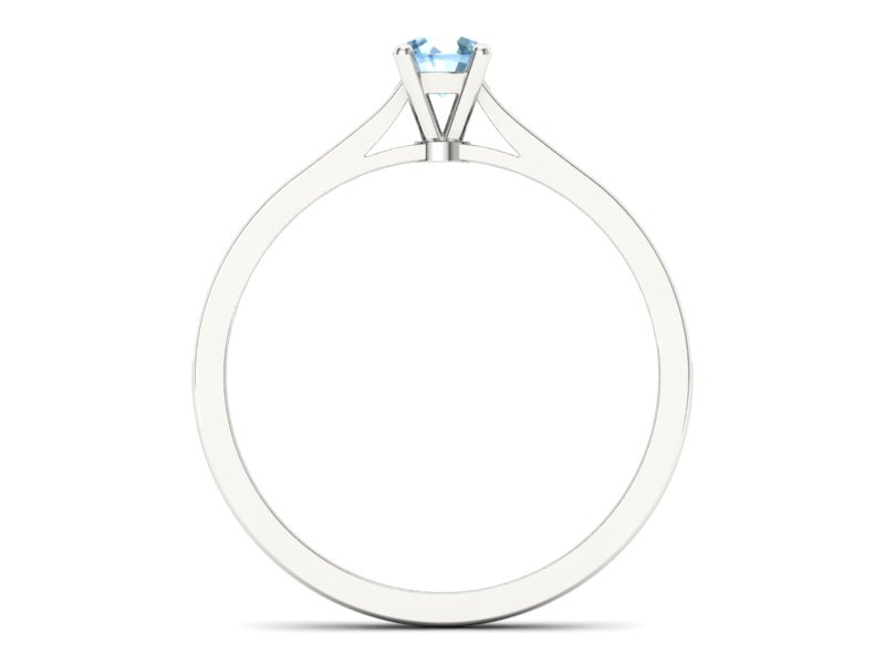 Pierścionek z topazem i brylantami białe złoto - p16432btp - 2