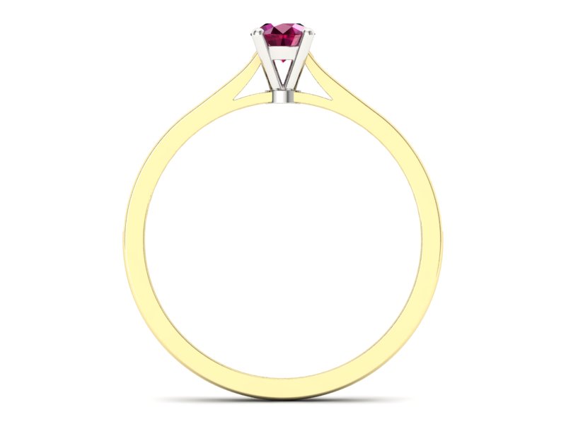 Pierścionek z rubinem i diamentami - p16432zbr - 2