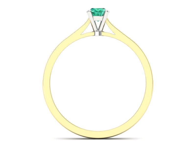 Pierścionek ze szmaragdem i diamentem - p16432zbsm - 2