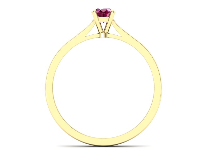 Pierścionek z rubinem i brylantami - p16432zr - 2