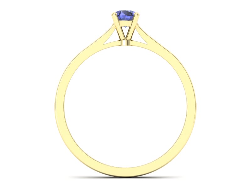 Pierścionek zaręczynowy z tanzanitem i brylantami - p16432zt - 2