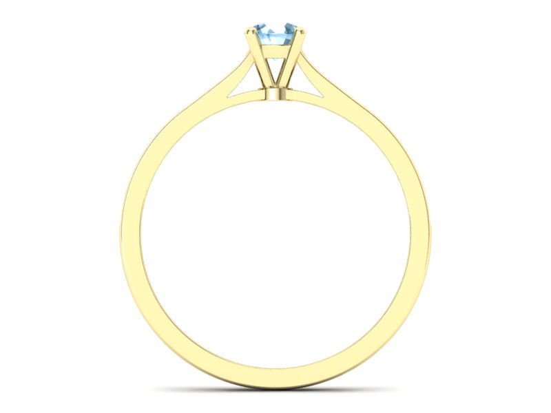 Złoty pierścionek z topazem i brylantami - p16432ztp - 2