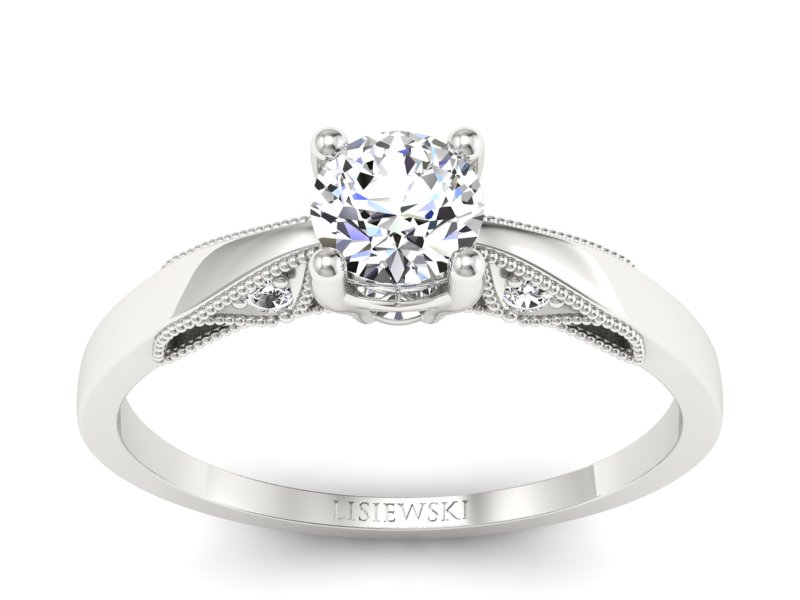 Pierścionek z platyny z brylantami próba 950 - p16435pt - 1