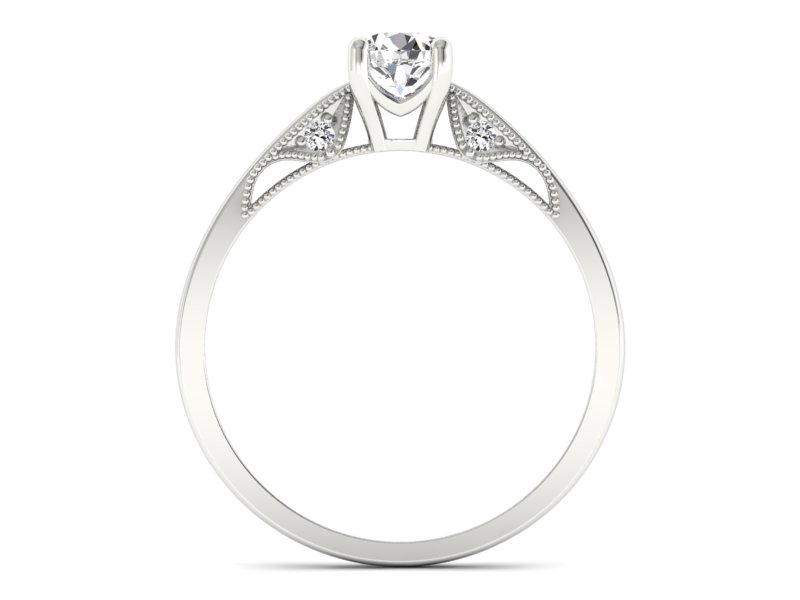 Pierścionek z platyny z brylantami próba 950 - p16435pt - 2