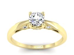 Pierścionek zaręczynowy z brylantami złoto 585 - p16435z