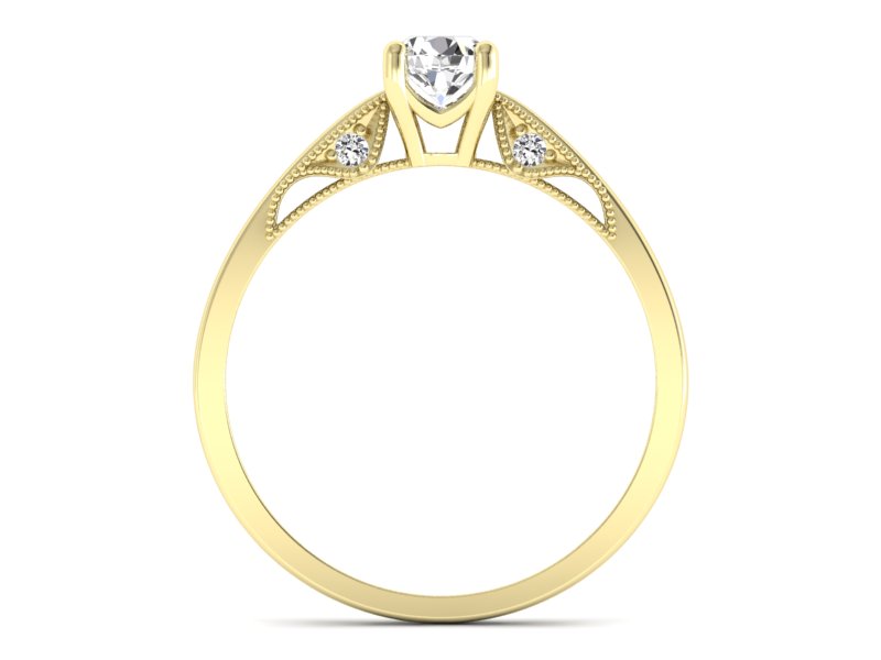 Pierścionek zaręczynowy z brylantami złoto 585 - p16435z - 2