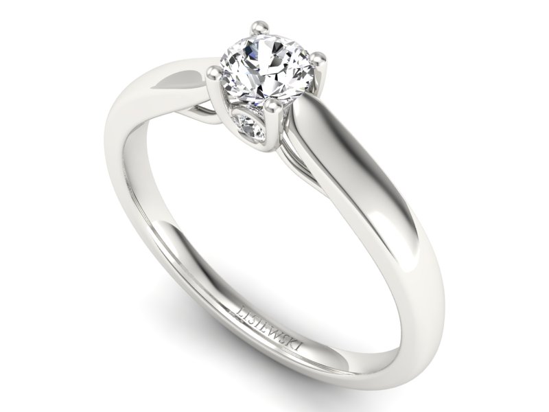 Pierścionek z brylantami białe złoto - p16442b - 3