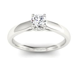 Pierścionek z brylantami białe złoto - p16442b