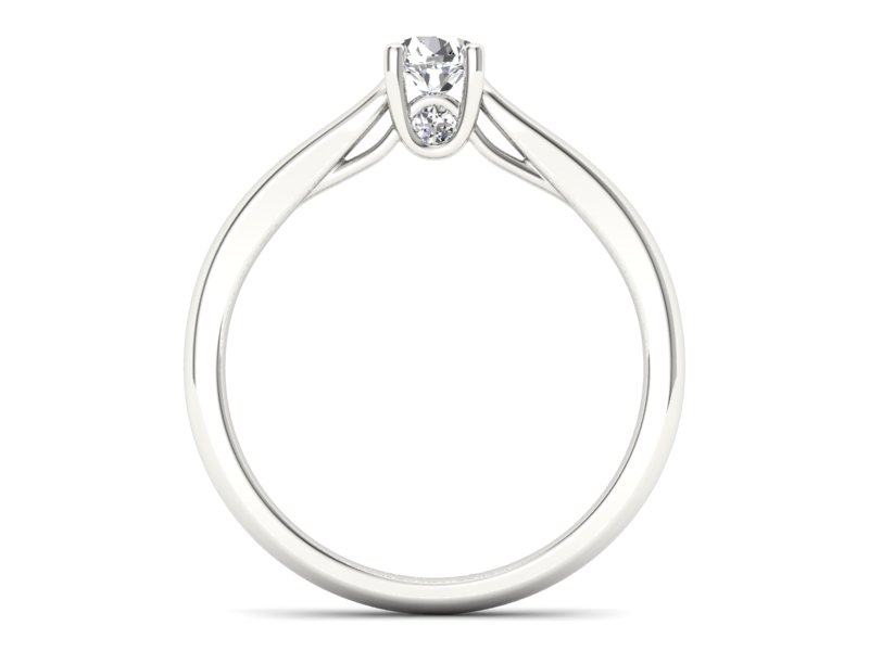 Pierścionek z platyny z brylantami - p16442pt - 2