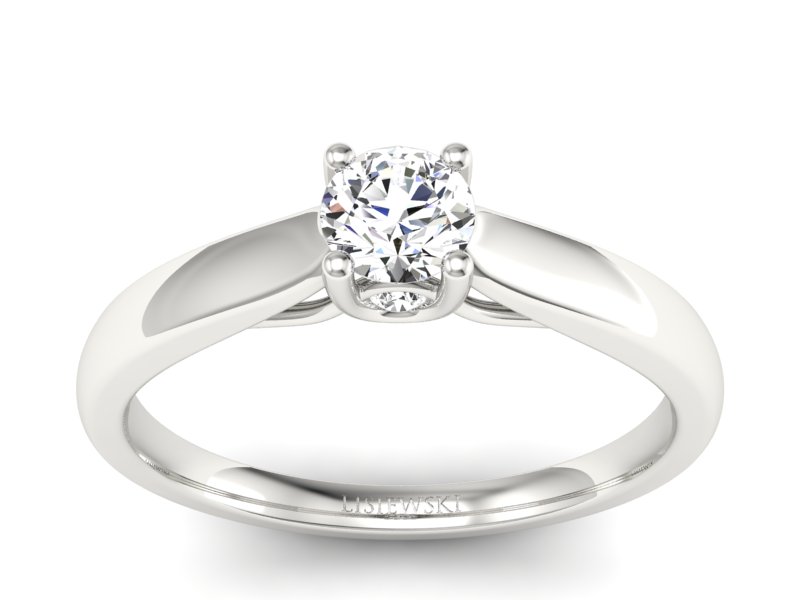 Pierścionek z platyny z brylantami - p16442pt - 1