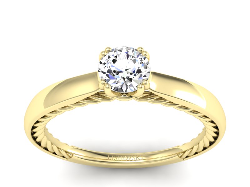 Pierścionek zaręczynowy z brylantem - p16443z - 1