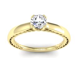 Pierścionek zaręczynowy z brylantem złoto 585 - p16443z