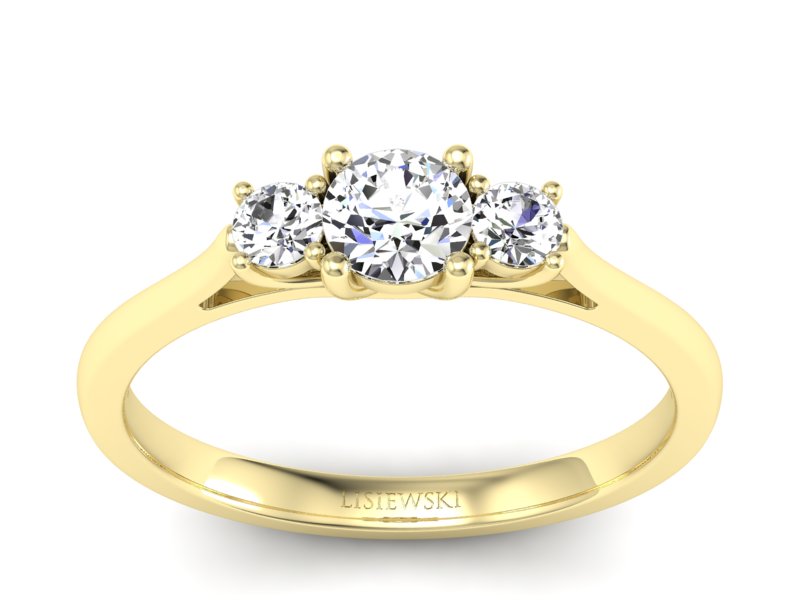 Pierścionek zaręczynowy z diamentami - p16449zP - 1